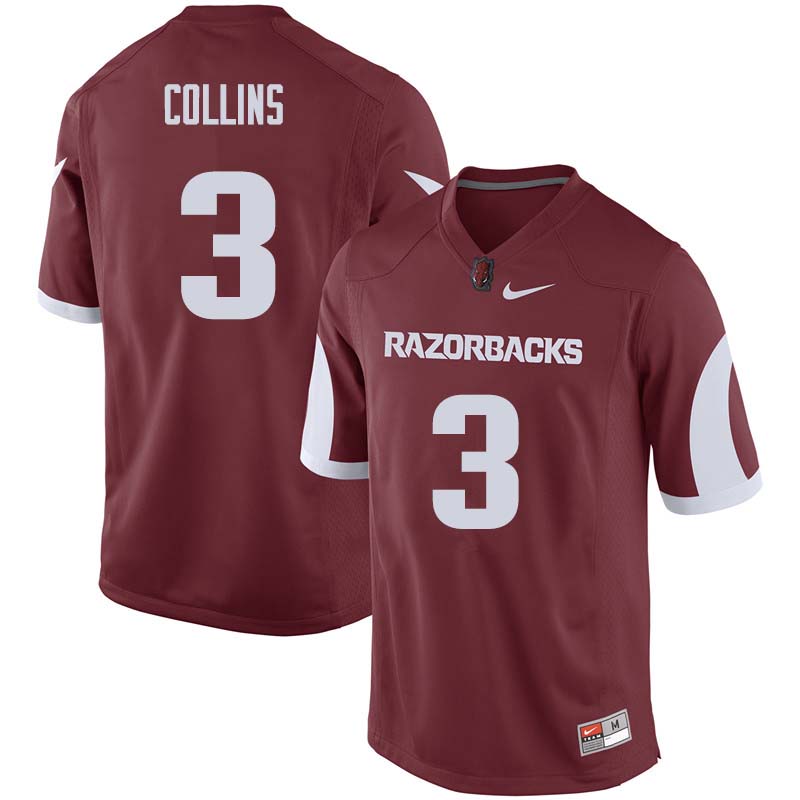 Men #3 Alex Collins Arkansas Razorback College Football Jerseys Sale-Cardinal